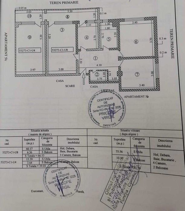 Apartament 4 camere, decomandat, cu vedere directa in Piata Unirii