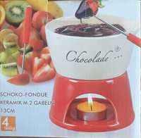 Aparat topit ciocolata-set fondue din ceramica