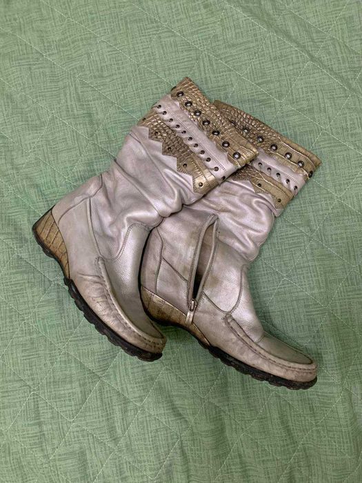 Сапоги женские зимние, кожаные, натуральный мех, 39 размер