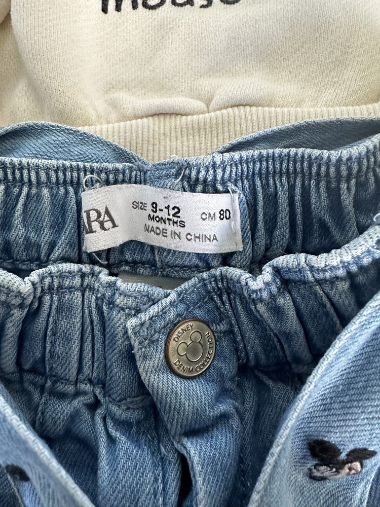 Есенна блузка Zara и дънки,9-12 месеца 80 см.