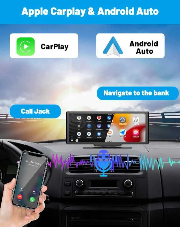 Navigatie Android 9.3inch Carplay Android Camera frontala incorporata