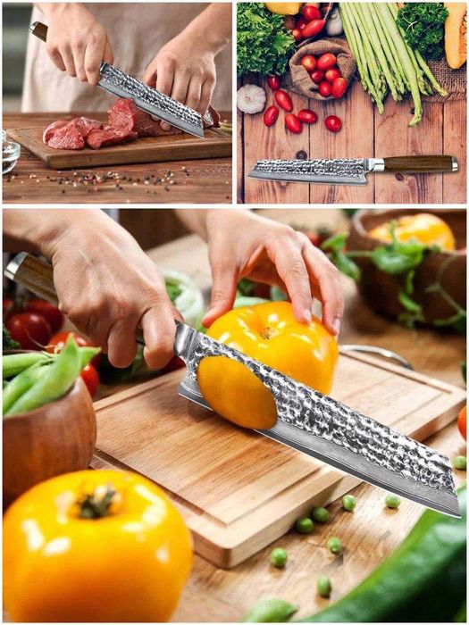 Cutit japonez Damascus 21.5 cm – Cutit profesional de bucatarie