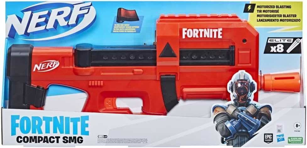 NERF FORTNITE Бластер COMPACT SMG с 8 стрели Нърф помпа