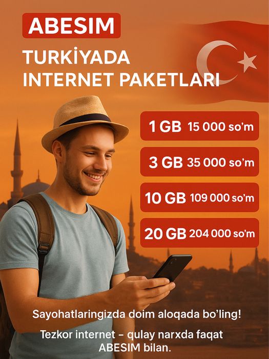 SIM-карта Жидда, Турция ва бошка европа давлатларига кетайотганлар ун