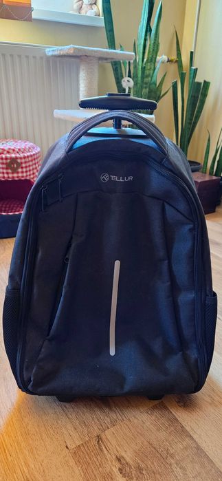 Troller Laptop Tellur Rolly 15.6″, USB, maner telescopic, negru
