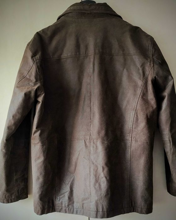 Geacă din Piele Întoarsă pentru Bărbați