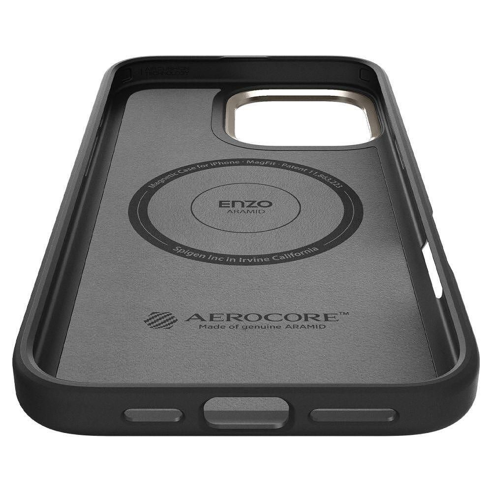 Кейс spigen enzo aramid mag magsafe за iphone 16 pro max - black/natur