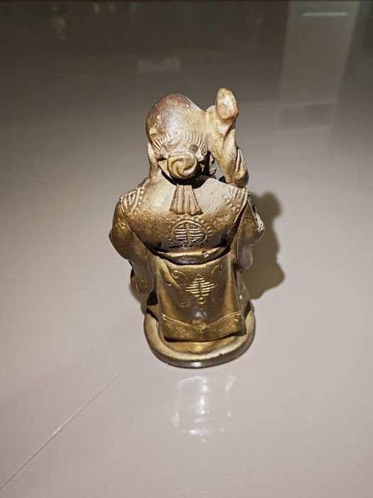 Set 3 statuete chinezești antice din alamă – vintage, decor