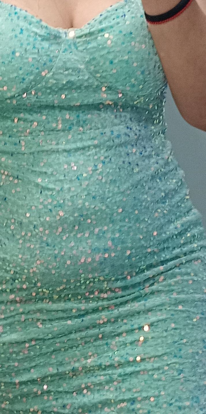 Rochie lunga, de ocazie, culoare turcoaz