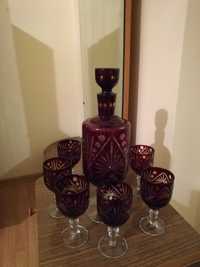 Vand set 6 pahare vin + decantor Rubin