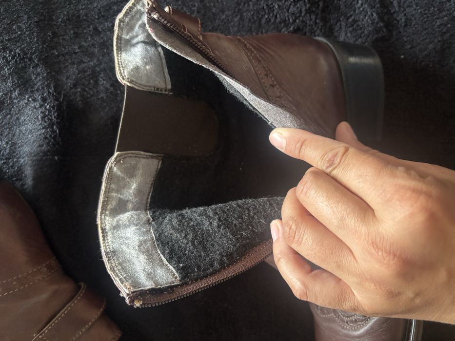 Ghetute piele naturala culoare maro