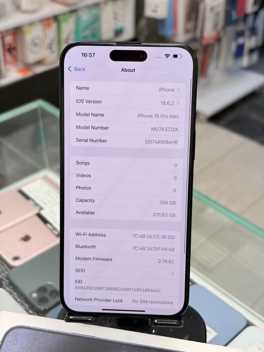 Apple iPhone 15 Pro Max 256GB Blue Titanium