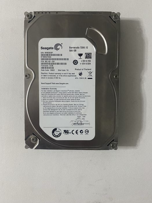 Hdd 500gb seagate