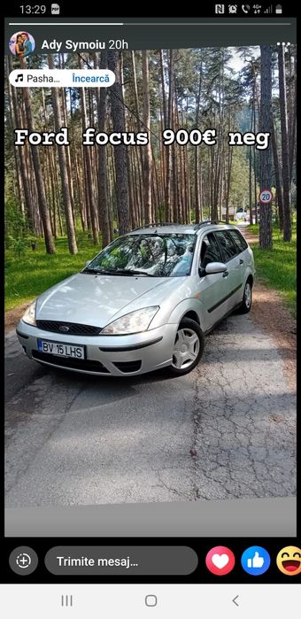 Vand Ford Focus an 2001 pret 900 euro usor negociabil  numar de contac