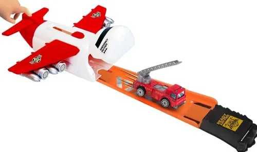 Самолет с катапулт и пожарна кола, комплект за деца