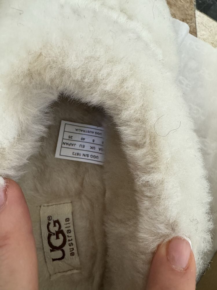 Ugg Tazz бял мериносов пух зимни боти обувки чехли 40,41