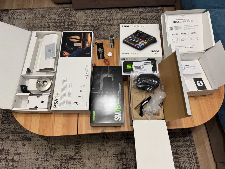 Rodecaster Duo Shure SM7B Streaming IMPECABIL LA CUTIE CU GARANTIE