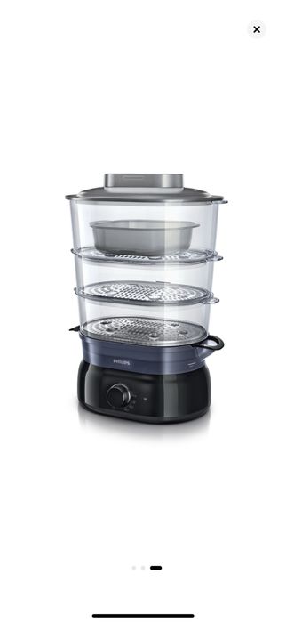 Aparat de gatit cu aburi Philips HD9126/00, 900 W, 9 l, Negru