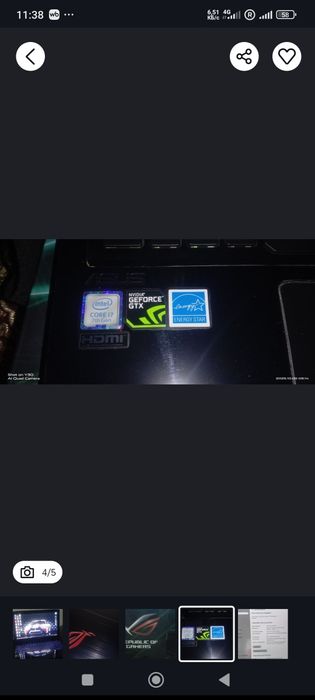 Super Noutbuk RoG сотилади. Lyuboy programma va igralarni tortadi .