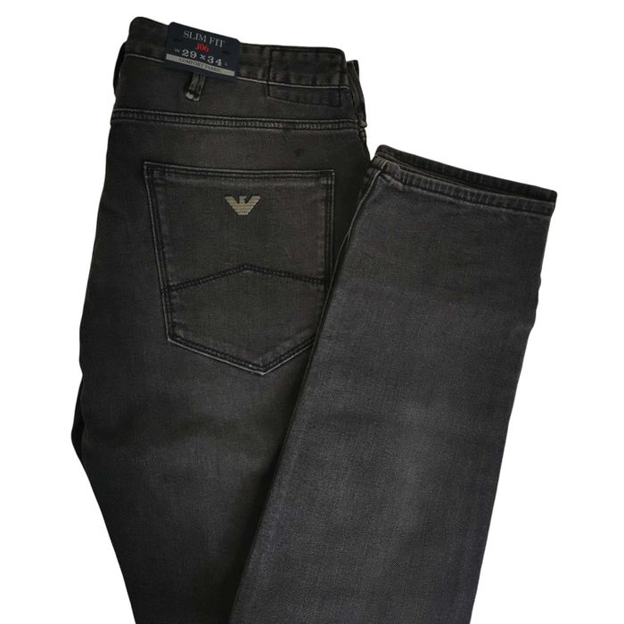 Armani Jeans мъжки дънки, черни, slim fit, W29 L34, нови с етикет