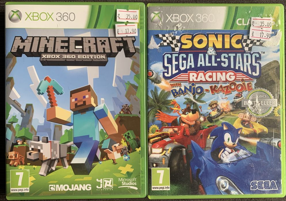 Xbox 360 игри, Xbox 360 игри Sonic, Minecraft