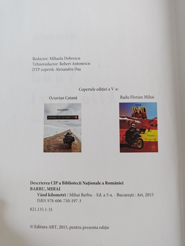 Carte "Vând kilometri" Mihai Barbu - Carte de colecție