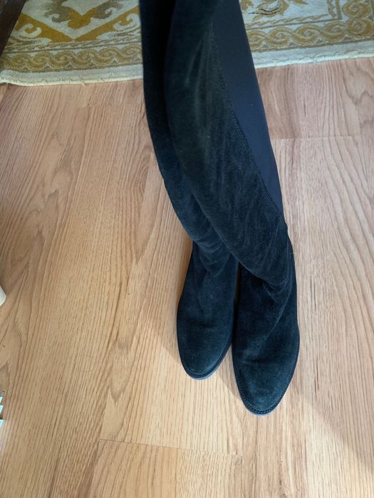 Дълги велурени ботуши