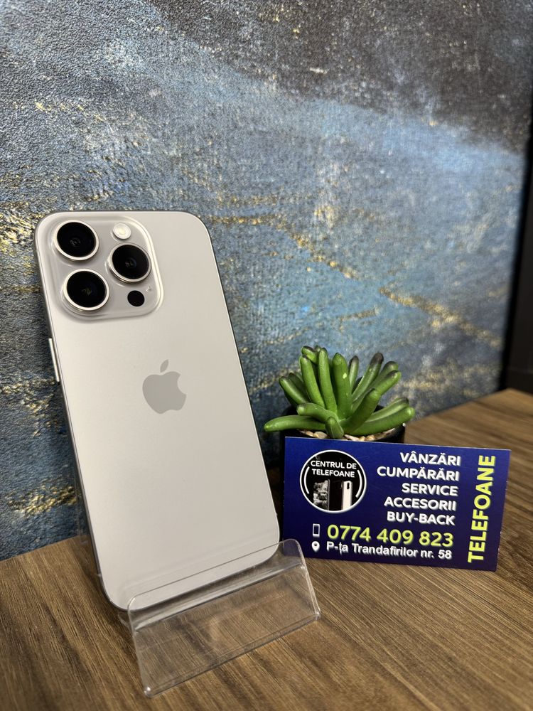 Iphone 15 pro/128gb/Garantie 2 aniCentrul de Telefoane/rate
