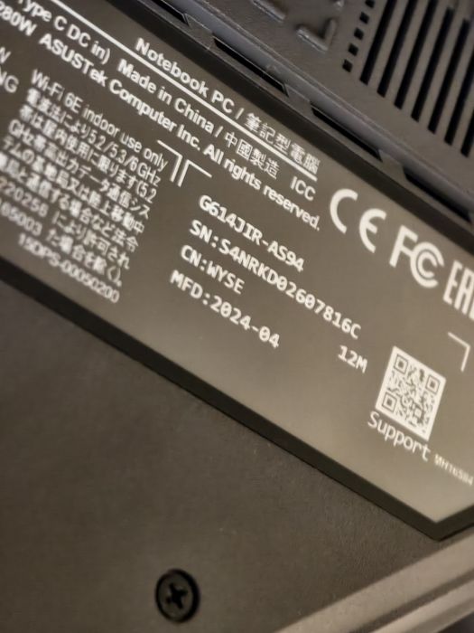 Asus ROG Strix G16 (2024) i9-14900HX, RTX 4070