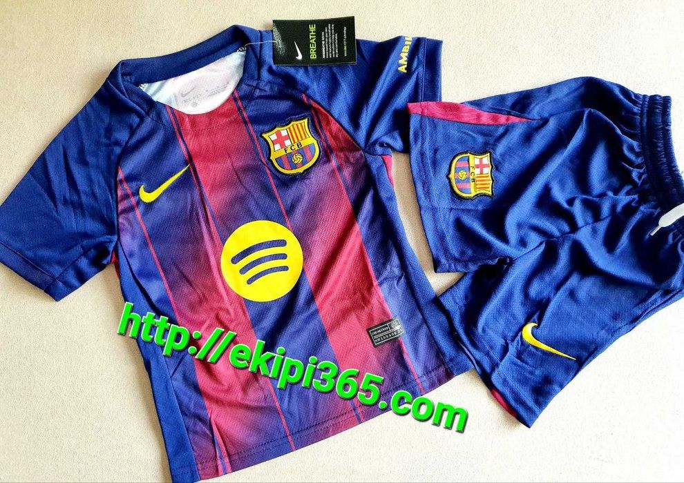 Барселона титулярен детски футболен екип 2025/26