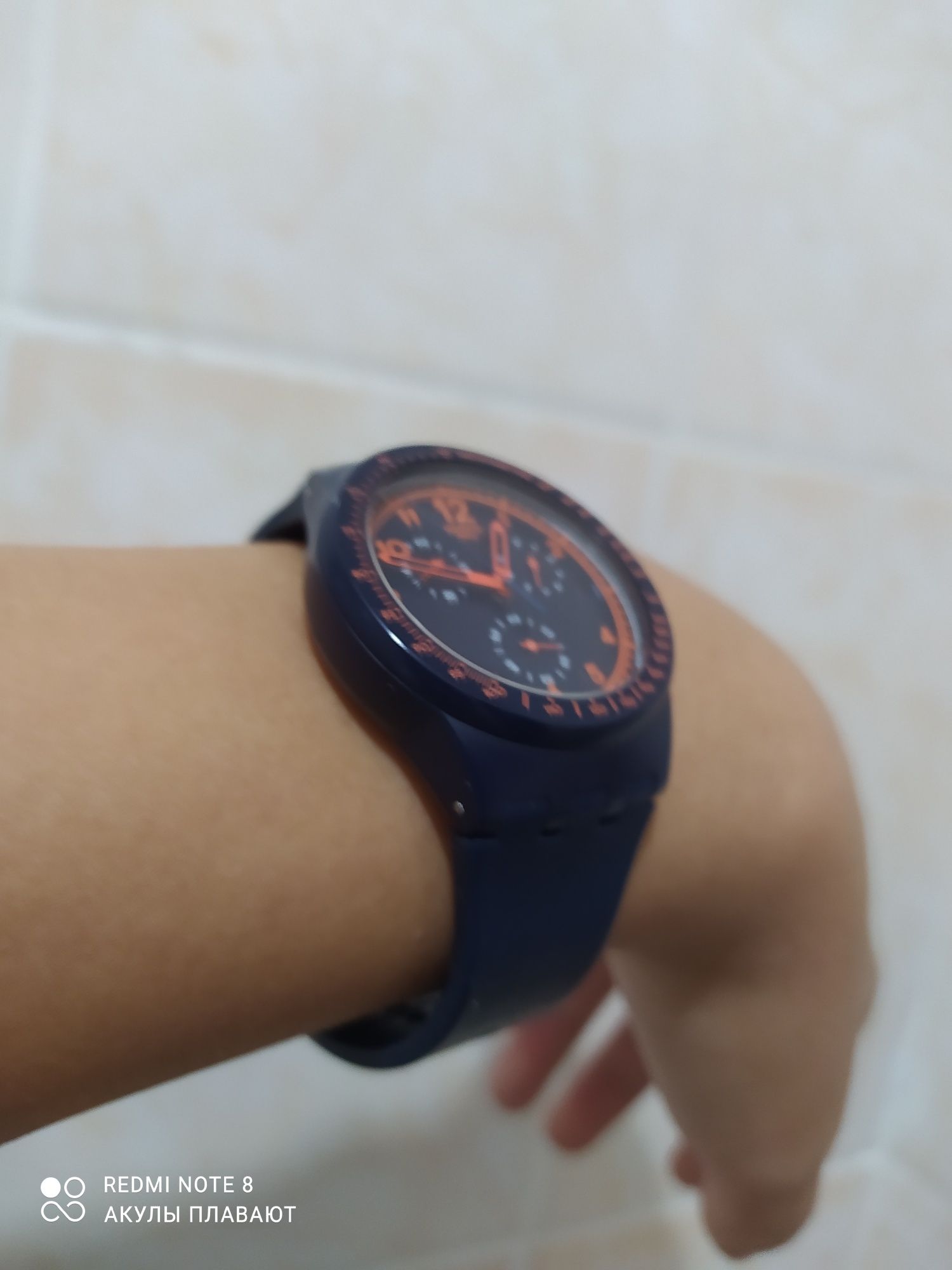 Часы Swatch swiss rebirth blue