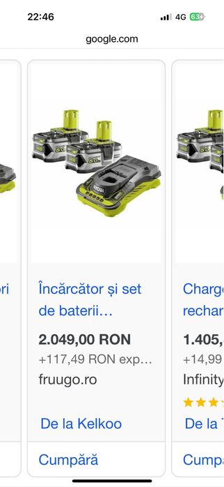 Ryobi-Set 2 acumulatori 5Ah+ incarcator  super charger