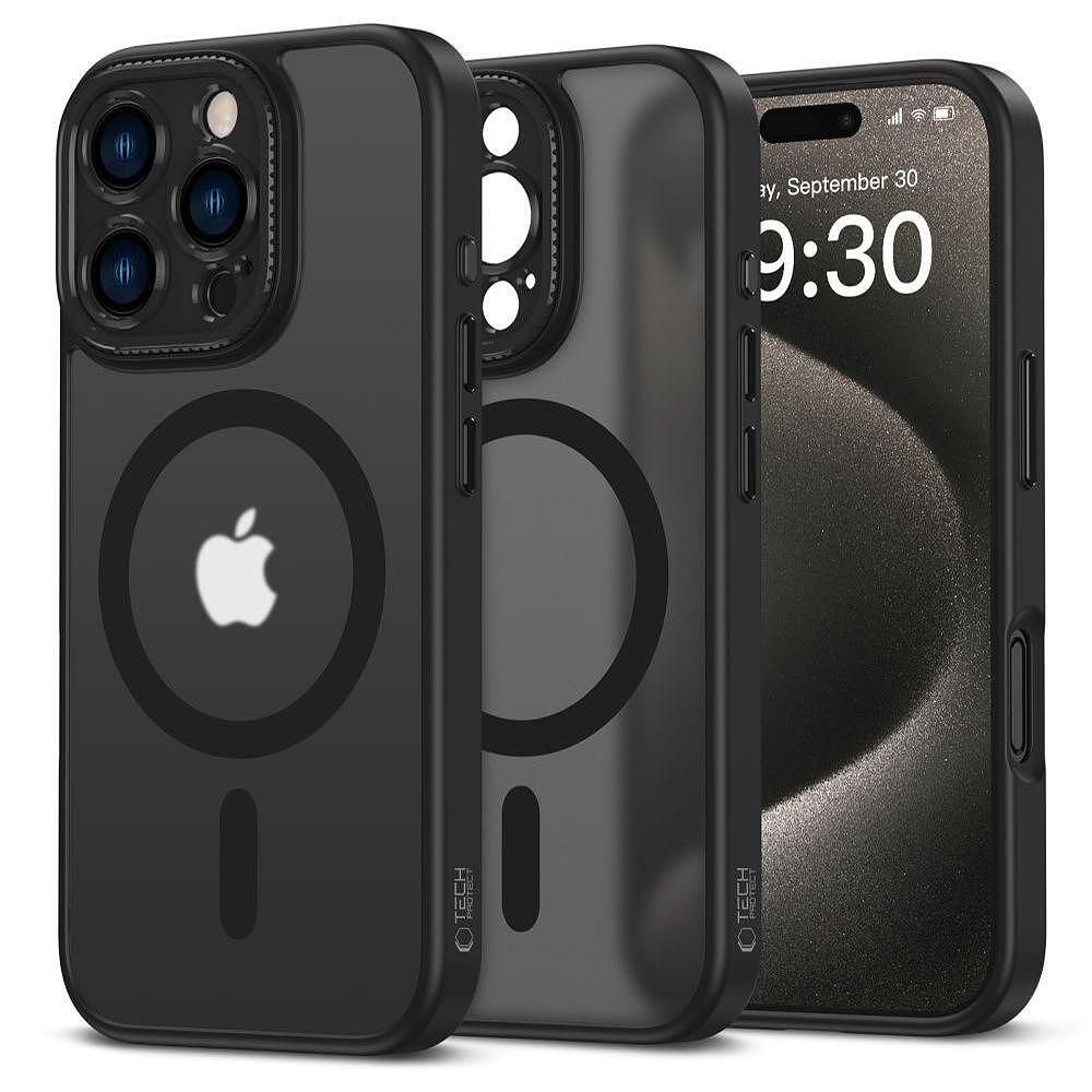 Кейс tech protect magcam magsafe за iphone 16 pro max matte black