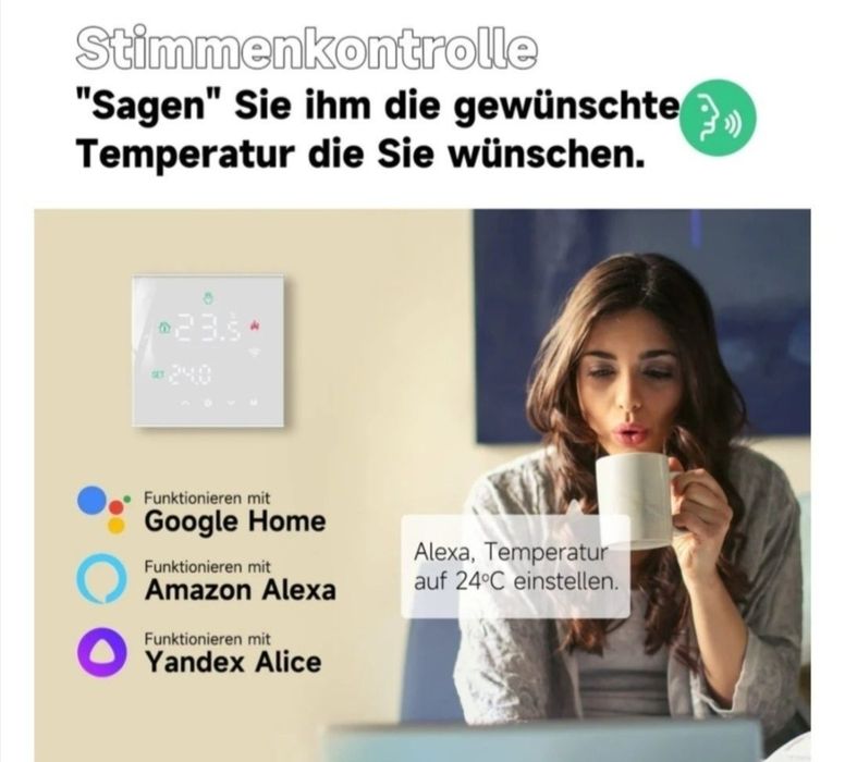 Termostat centrala/încălzire în pardoseală Beok,Wifi,Tuya