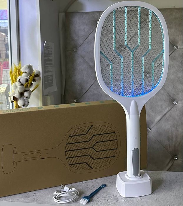 Электрическая лампа-мухобойка и ракетка Mosquito Zapper 2IN1