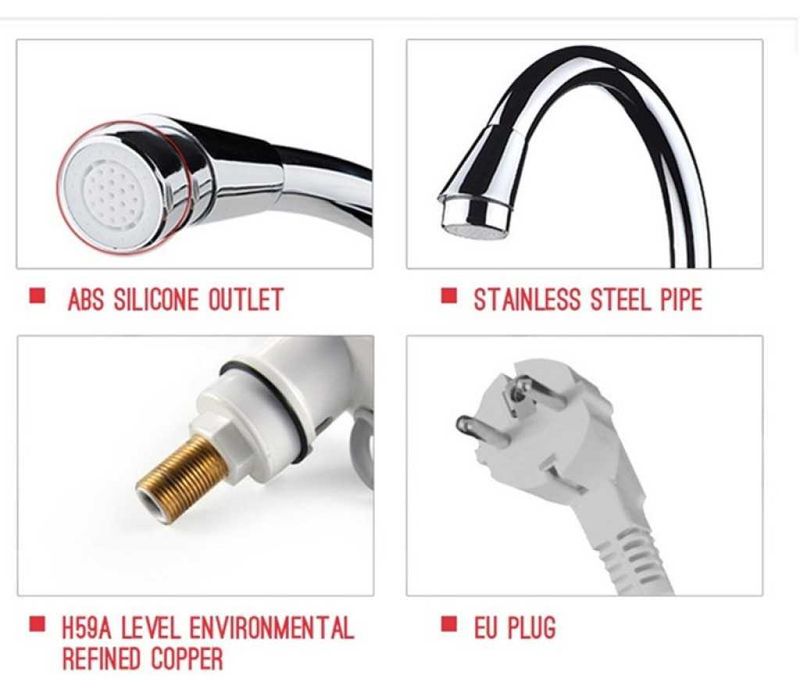 Смесител за вода с нагревател за мигновено загряване 3000W