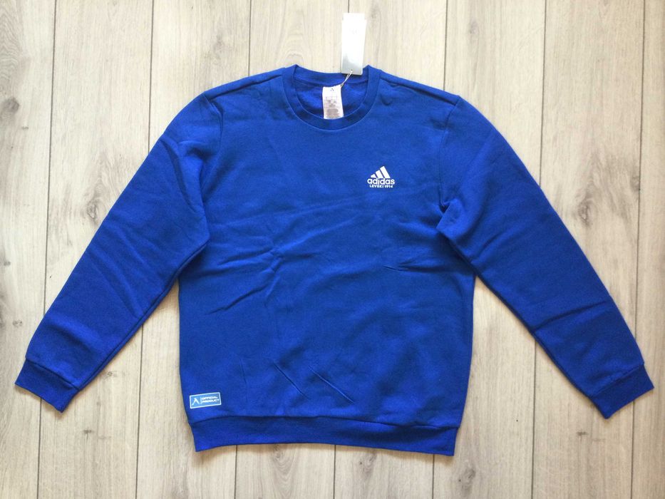 НОВА синя памучна фланела блуза на ФК Левски 1914 на ADIDAS размер L