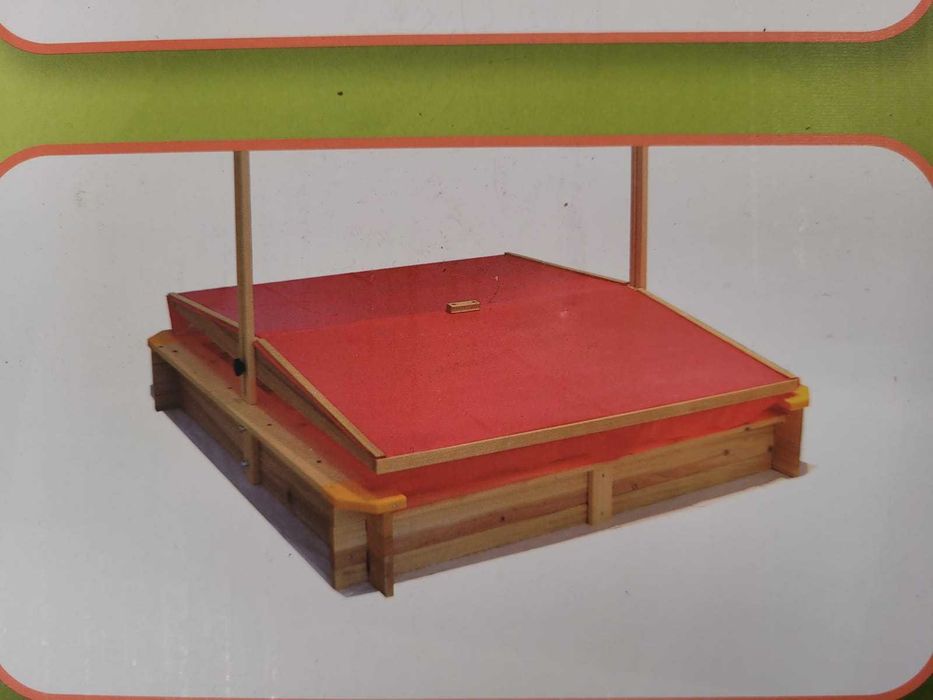 Spatiu Cutie Lada de Nisip cu Acoperis 118x118x118 cm, NOUA 599 Lei