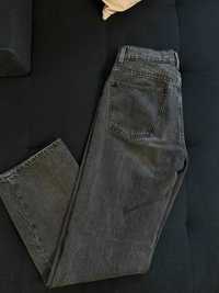 Сиви дънки Zara - права кройка, средно висока талия - 36 размер