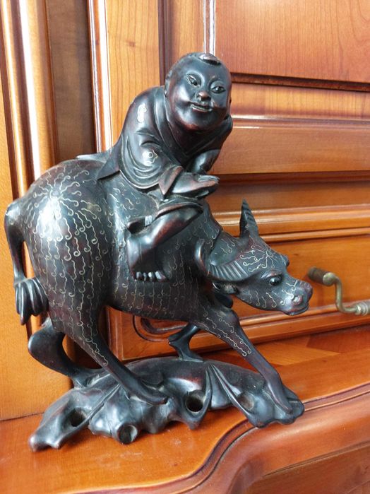 Benin Leopard Sculptura Bronz Provenienta Nigeria Foarte Rar!!!