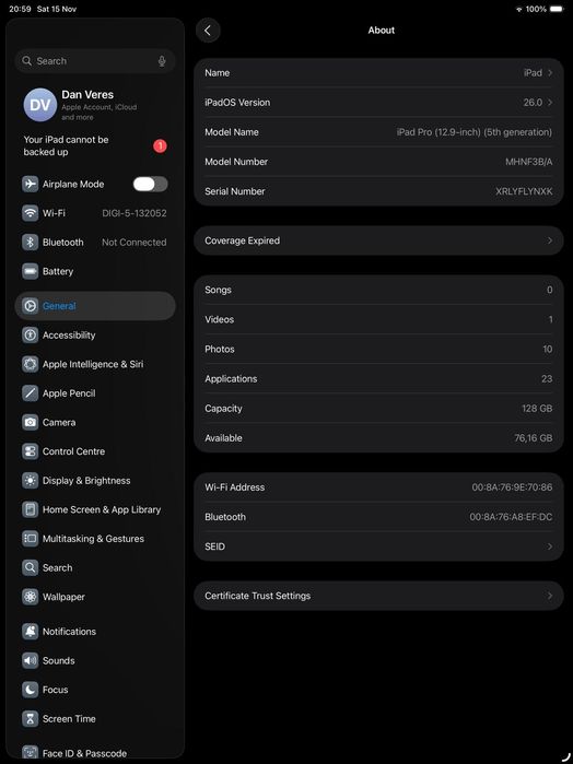 Ipad Pro 12.9" M1 ( 5th gen) 2021