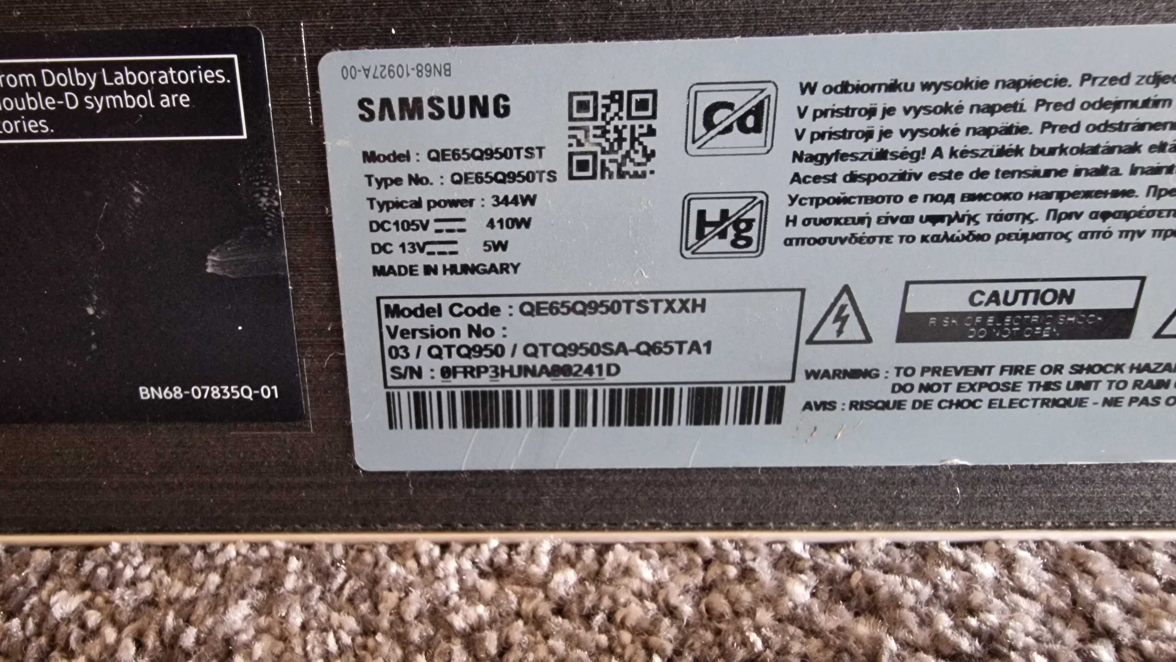 Tv cu display spart Samsung QE65Q950TSTXXH + One Connect SOC1005T