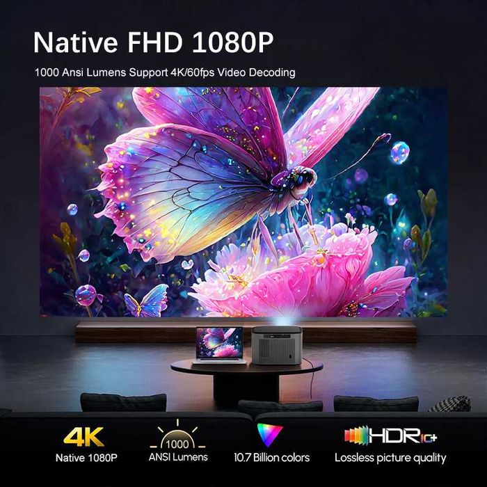 Videoproiector Aokang AK-41 Smart, 1000 ANSI, 1920x1080P Android 9.0