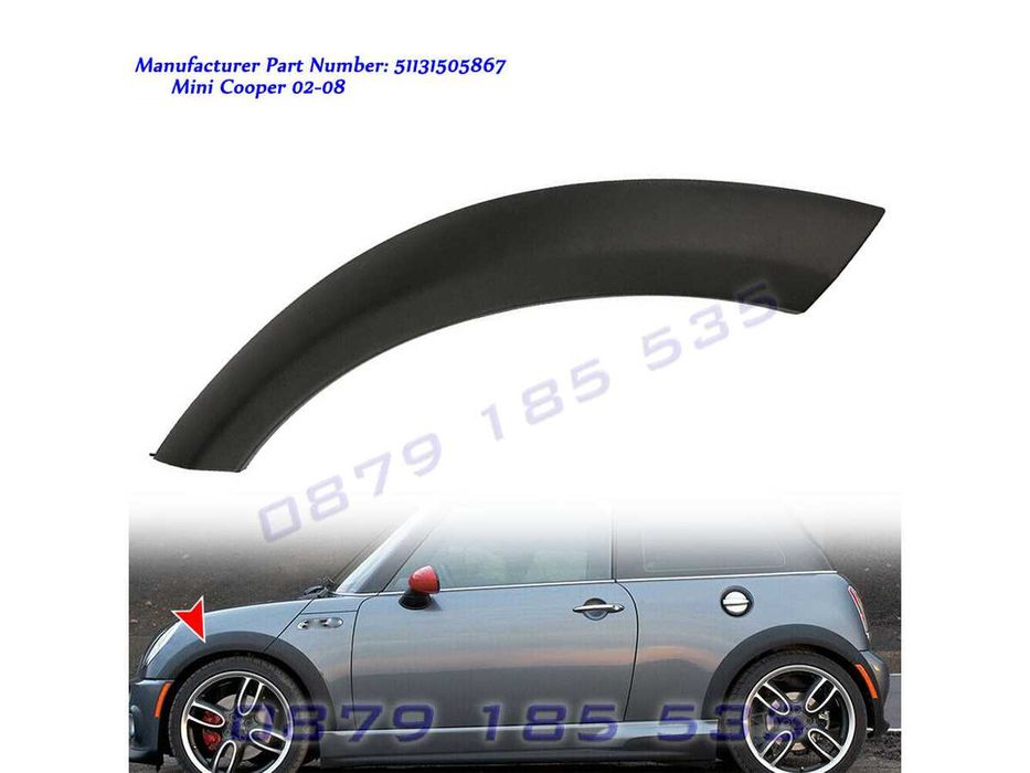 Вежди калници MINI R50 R52 R53 пластмаси тунинг лайсни кантове Мини