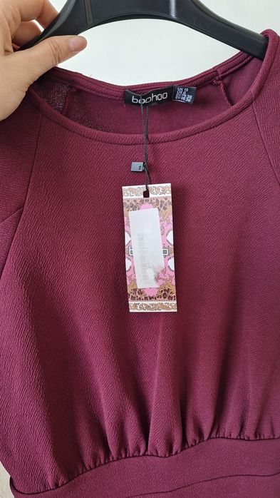 Дамска официална рокля бордо 36/S НОВА