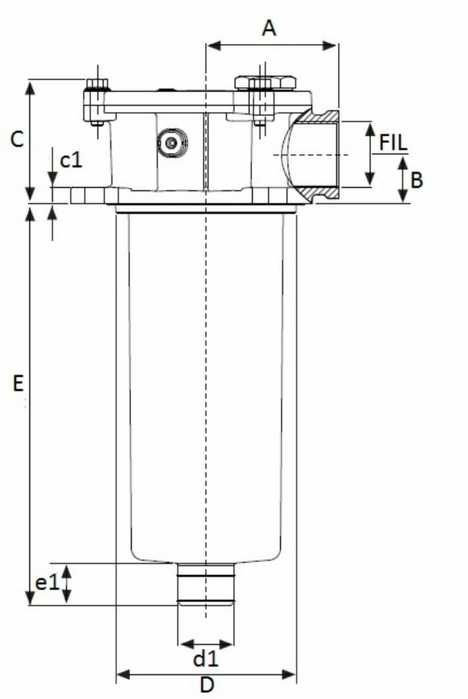 Filtru hidraulic filtrec Italia retur bazin unitate hidraulica