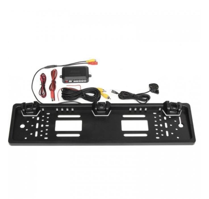 Поставка за номер с камера за задно виждане и парктроник- 2355 НОВО