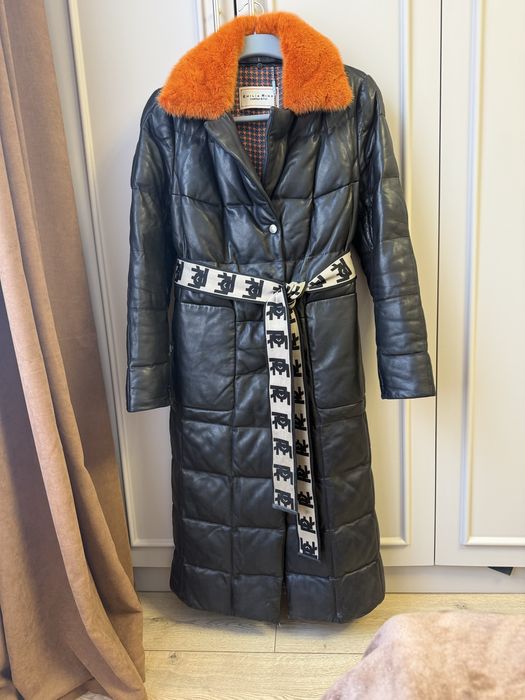 Кожаная зимняя куртка производство Италия