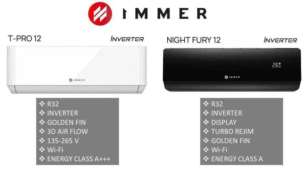 Кондиционер Immer T-Pro 12 Inverter/Low voltage/Оптом и в розницу
