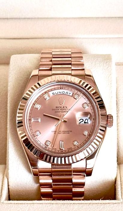 Rolex Day Date 41mm Aur Rose An 2010 President Dial Diamante Fabrica